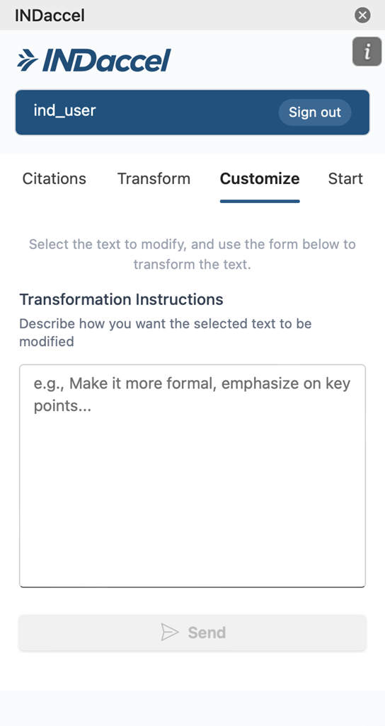 Customize